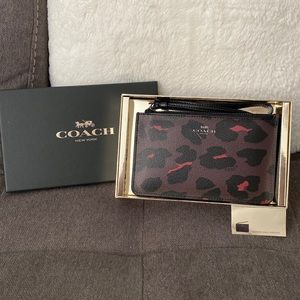 Coach leopard small wristlet